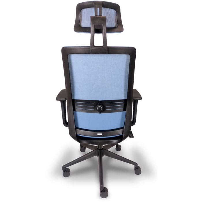 Эргономичное кресло Falto SOUL SOL 01KAL/BL-BL 2D (каркас черный, спинка сетка синяя, сиденье ткань синяя)