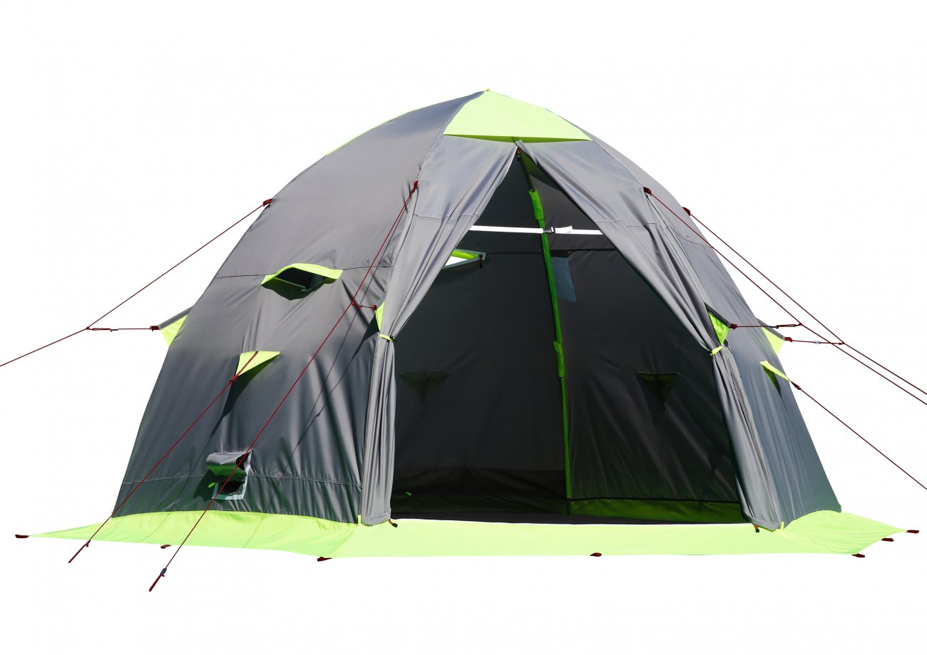 Палатка Лотос 5С, модель 2022 серо-салатовая