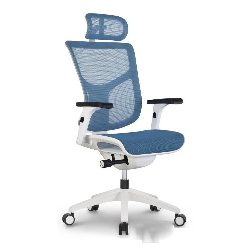 Эргономичное кресло Expert VISTA VSM01-Т-04 (каркас белый / сетка голубой)