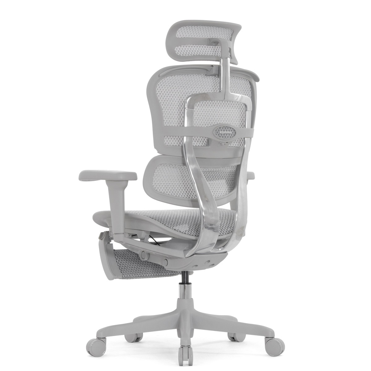 Эргономичное кресло Falto Ergohuman 2 Ultra с подножкой (наклон вперёд, сетка, серый)