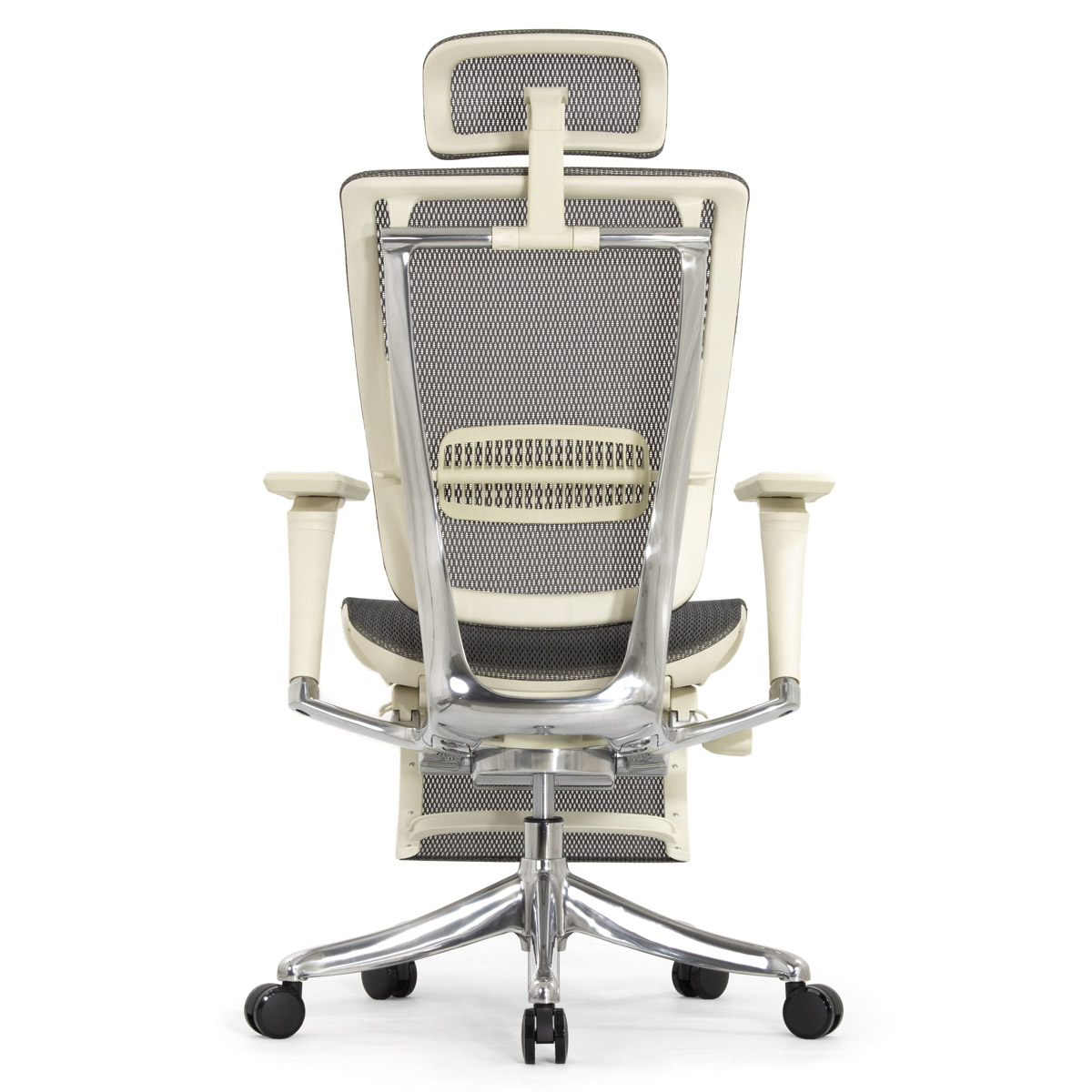 Эргономичное кресло Falto Spring 2 с подножкой (поясничный валик, подлокотники 6D (360), сетка, светлый)