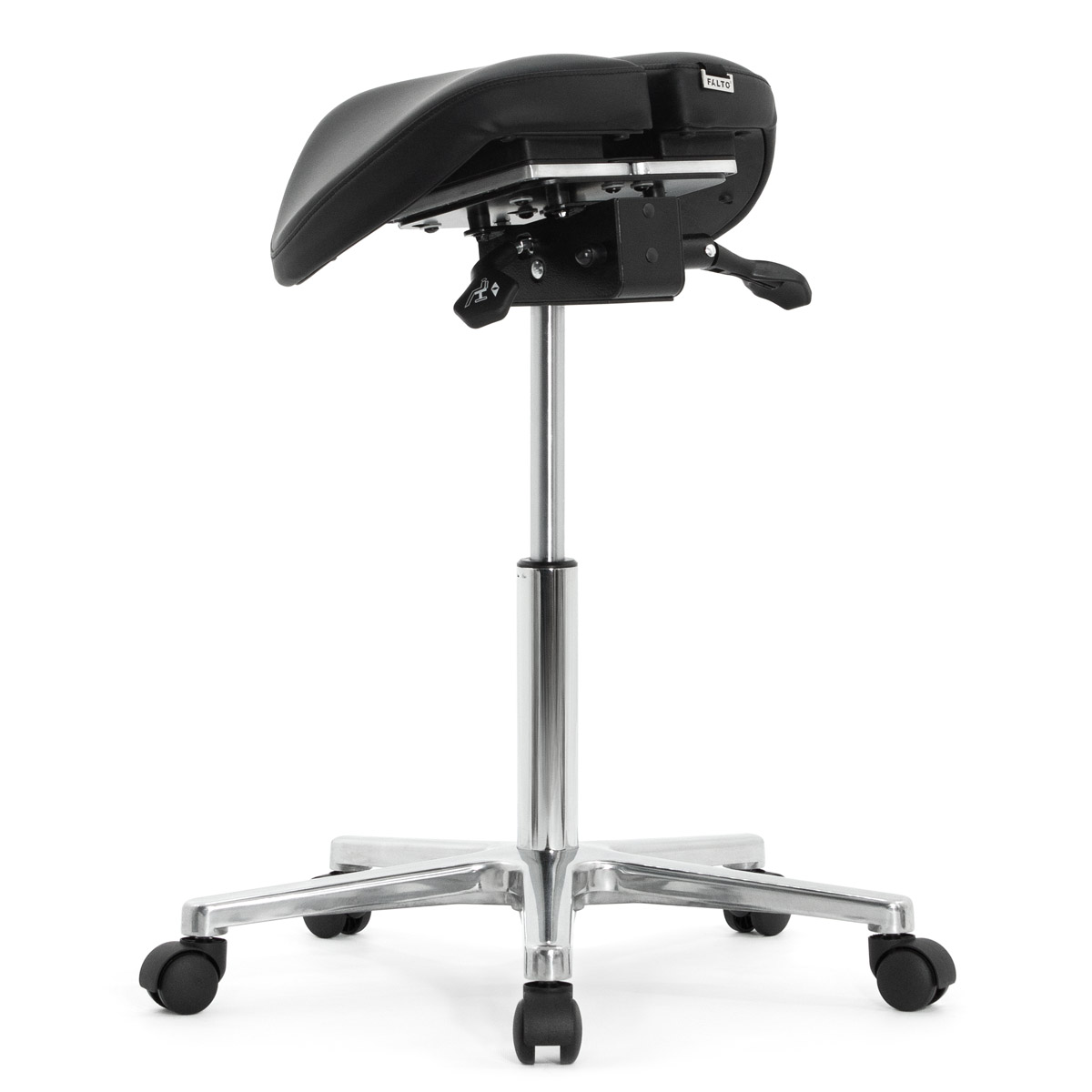 Стул-седло Falto SALLI Activ (наклон, ширина, экокожа, чёрный)