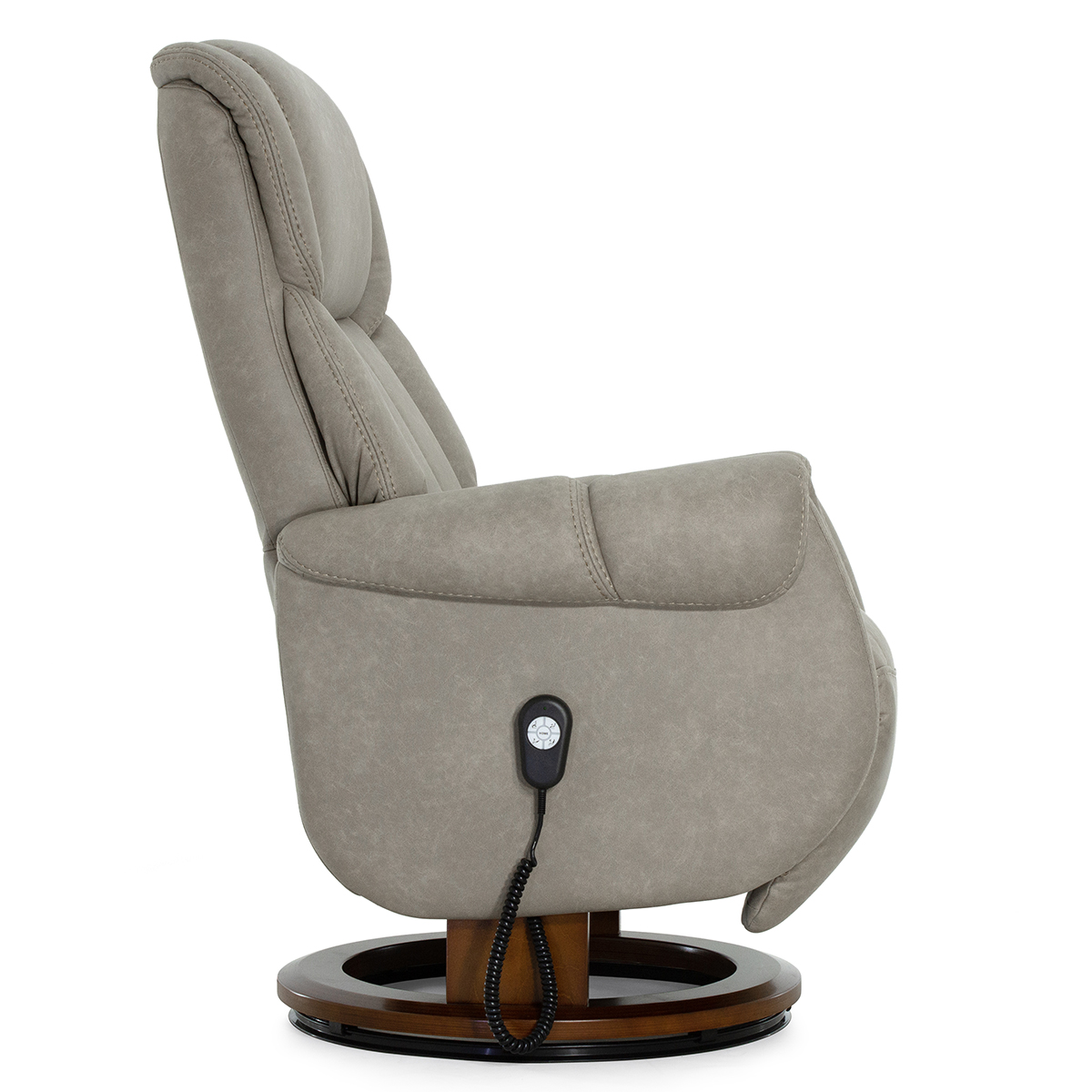 Кресло-реклайнер Falto Lift (3 мотора с механизмом подъёма, искусственный нубук, серый)