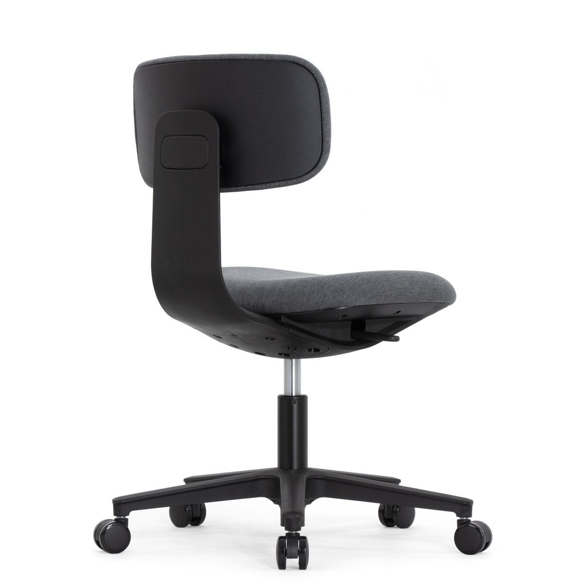 Эргономичное кресло Falto Rookie Plus (поворот спинки, ткань, каркас чёрный, тёмно-серый)