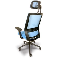 Эргономичное кресло Falto SOUL SOL 01KAL/BL-BL 2D (каркас черный, спинка сетка синяя, сиденье ткань синяя)