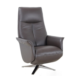 Кресло-реклайнер Relax Lotus Electro (2 мотора, натуральная кожа, тёмно-серый)