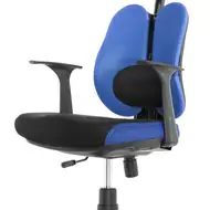 Эргономичное кресло Falto Duo Gini SY-1033 BL (каркас черный / спинка ткань синяя / сиденье ткань черно-синяя)