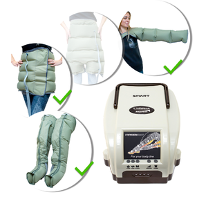 Лимфодренажный аппарат LymphaNorm Smart + 2 манжеты для ног (XL) + талия (XL / XXL) + манжета для рук