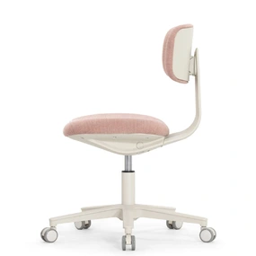 Эргономичное кресло Falto Rookie Plus (поворот спинки, ткань, каркас светлый, розовый)