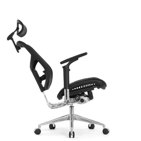 Эргономичное кресло Falto Star Office Ergo 2 (2D поясничный упор, 5D подголовник, сетка, ткань, чёрный)