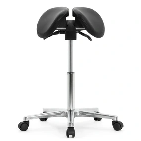 Стул-седло Falto SALLI Activ (наклон, ширина, экокожа, чёрный)