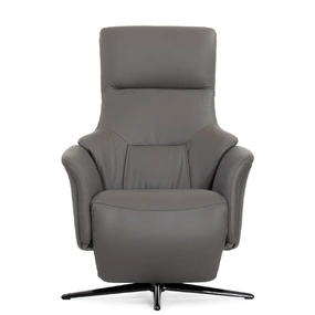 Кресло-реклайнер Falto Titanio (2 мотора, zero, аккумулятор, натуральная кожа, тёмно-серый)