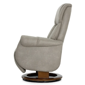 Кресло-реклайнер Falto Lift (3 мотора с механизмом подъёма, искусственный нубук, серый)