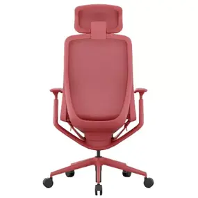Эргономичное кресло Aria с подголовником сетка, коралловое