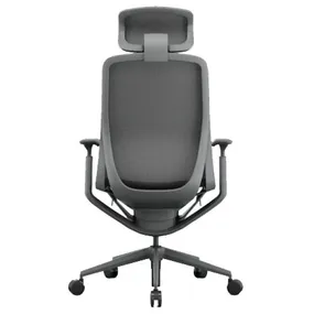 Эргономичное кресло Aria с подголовником сетка, тёмно-серое