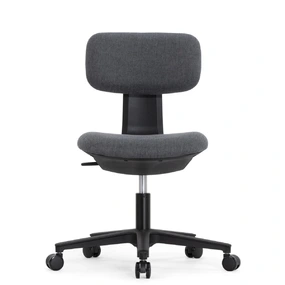 Эргономичное кресло Falto Rookie Plus (поворот спинки, ткань, каркас чёрный, тёмно-серый)